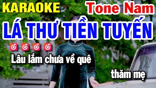 Karaoke Lá Thư Tiền Tuyến  Cô Láng Giềng  Nhạc Lính Tone Nam  Karaoke Huỳnh Lê [upl. by Huberty]