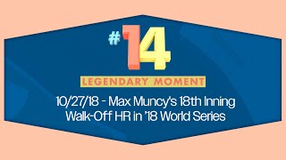 Legendary Moment 14  Max Muncys 18th Inning WalkOff [upl. by Siraved]