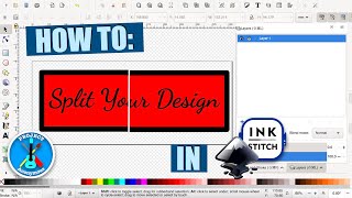 How to Split a Design in Half for Machine Embroidery Using Inkscape amp InkStitch [upl. by Marguerite]