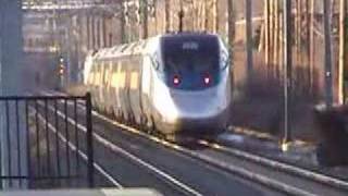 Amtrak Acela Express amp MBTA Commuters  Rte 128 Station MA [upl. by Asyle]