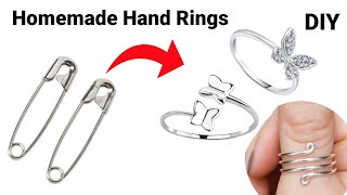 Safety Pin Ring IdeaHow to make RingHandmade RingDIY RingCouple Love RingsMakeRinghomemadering [upl. by Allmon]