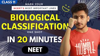 Biological Classification Class 11  Biology  For NEET  Full Revision In 20 Minutes [upl. by Spoor]