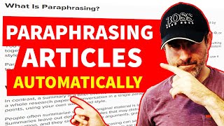 Paraphrasing Articles  How to Paraphrase an Article Automatically in 2020 [upl. by Feodor]