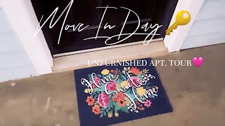 MOVE IN DAY  UNFURNISHED APARTMENT TOUR 2024 [upl. by Dorsman733]