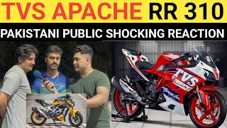 tvs apache rr 310  pakistani public shocking reaction best pakistani reaction on india [upl. by Amye]