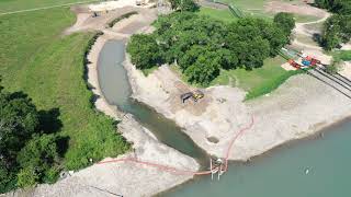 View of Lake Dunlap Dam after failure  New Braunfels TX  June 12 2019 [upl. by Hesketh]