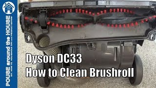 How to clean Dyson DC33 brushroll Dyson brushroll quick clean [upl. by Nowd]