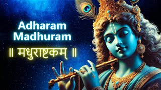 Adharam Madhuram  Madhurashtakam with Lyrics  Krishna Bhajan [upl. by Ecinert751]