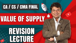 Value Of Supply  Revision of CACSCMA Final GST  Chapter 4  CA Yashvant Mangal [upl. by Foushee]