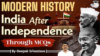 Modern History  India After Independence  Modern History MCQs  Deepak Sir [upl. by Lenad]