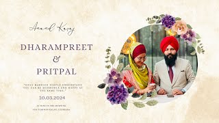 ANAND KARAJ LIVE  DHARAMPREET ❤️ PRITPAL panjablivesidhwan [upl. by Travus]