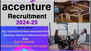 ACCENTURE Hiring Freshers 202425 Advisory New Associate Order to Cash Operations Role Any Graduate [upl. by Conner]