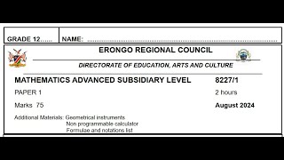 AS Level P1 Erongo Region [upl. by Acinahs]