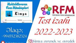 RFM 202220231ci mərhələ Respublika fənn müsabiqəsi kimya test izahı7ci sinif 《20222023》 [upl. by Ellison]