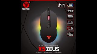 FANTECH ZEUS X5s MACRO PRO GAMING MOUSE [upl. by Aicatsal]