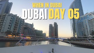 WHEN IN DUBAI  DAY 05  The Outlet Village amp Yacht Experience [upl. by Naleek]