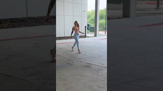 Crossing the street 💕 jeans heels short shorts shortvideo shortsfeed [upl. by Claudio]