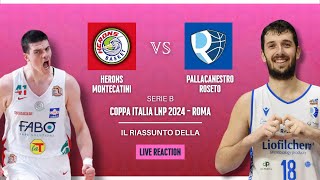 CHE CANESTRO ARRIGONI E QUEL FALLO FINALE  Herons  Roseto  LIVE REACTION  Coppa Italia LNP [upl. by Seidler]