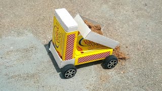 Matchbox Tipper Truck Making । How to make hydraulic dump truck । Truck toy making । Crafts [upl. by Lorena]