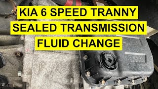 Sealed Transmission Fluid Check amp Change In Kia Optima Sorento Sportage Rio Santa Fe etc 2011 amp Up [upl. by Narib]