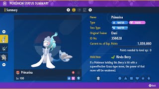 Primarina Attacker  Duos  7 Star Torterra Raid  Pokemon ScarletViolet [upl. by Ahsaenat]