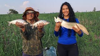 PESCARIA NO LAGO DO PIRANHA COM TATIANA SOUZA eitatianasouza [upl. by Nitsrik]