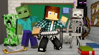 Minecraft  MONSTROS NA ESCOLA  Corrida Pela Lã 2 3 [upl. by Nailuj185]