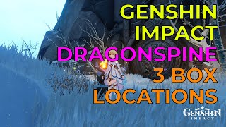 Genshin Impact  Dragonspine 3 Box Locations [upl. by Rauscher954]