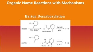 Barton Decarboxylation  Barton Radical Decarboxylation  Organic Name Reactions  Reaction Mech [upl. by Weirick]