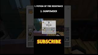 Making splash potion of fire resistance  How to make splash potion of fire  Minecraft [upl. by Nwahsan]