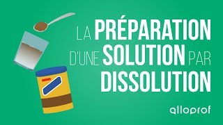 La préparation dune solution par dissolution  Sciences  Alloprof [upl. by Sacci]