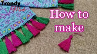 How to make tassels  Easy Method of making tassels  DIY Projects [upl. by Annawal]