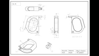 Solidworks Part Modeling Uygulama 25 Makine Elemanları [upl. by Yedoc]