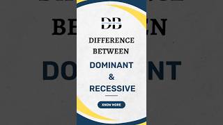 Difference Between Dominant amp Recessive  Know the Difference Dominant vs Recessive [upl. by Amikahs313]