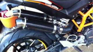 KTM DUKE 125 WITH TWIN motor GP carbon fibre SOUND 2 [upl. by Charlet460]