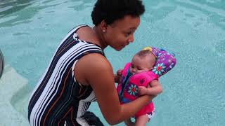 Babies FIRST Time Swimming [upl. by Kursh]