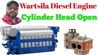 Wartsila Diesel Engine Cylinder Head Full Open Part2 2021 [upl. by Rebme]