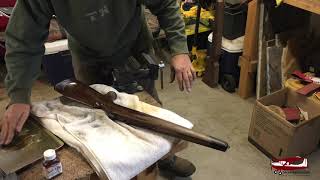 Part 2 Putting the finish on a hand made black walnut gunstock [upl. by Hemingway]