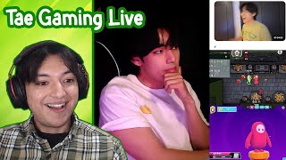 BTS V played many games with ARMY in his Live  20221114  Reaction [upl. by Ahsratan]