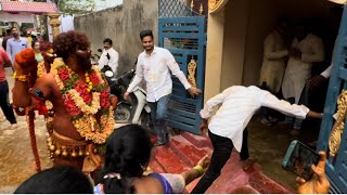 Lal Darwaza Bonalu 2022  Pothuraju entry  Balraj Nani Potharaju entry  Old City Pothuraju entry [upl. by Adidnere]