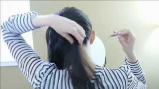 How to use U shaped hair pin Tutorial [upl. by Ynaffets]