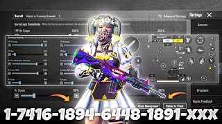 New Update 34⚡Best Sensitivity code  Control Settings Pubg Mobile Bgmi Sensitivity 2024 [upl. by Asela]