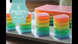 Rainbow Agar Agar Jelly Cake [upl. by Inail]