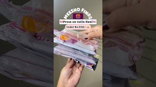 Meesho Press On Nails  acrylic nails under budget😍 meesho meeshofinds unboxing shorts [upl. by Sophi726]