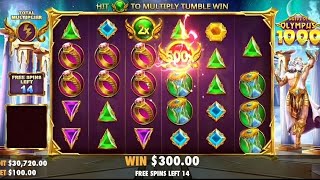 IS THIS MAX WIN GATES OF OLYMPUS 1000 SLOT MASSIVE 500X LANDS 14 SPINS LEFT ON A 10000 BONUS [upl. by Dixie]