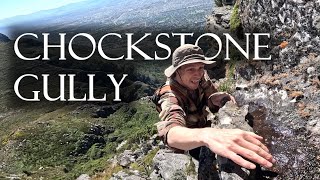 Chockstone Gully via Els Buttress 4K  Table Mountains Toughest Scrambles [upl. by Yeltnarb]