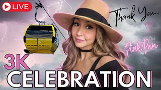 LIVE  A Stormy 3K Celebration at Walt Disney World  Skyliner Resort Hopping and Fireworks [upl. by Haduhey]