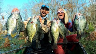 2 HOURS of Fall Crappie CATCH and COOKS  Loading Up on HUGE SLABS [upl. by Cantone]