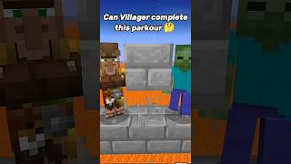 Can Villager complete this parkour minecraft [upl. by Claman853]