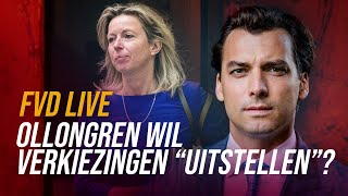 Ollongren wil verkiezingen mogelijk uitstellen  FVD Journaal 21 LIVE [upl. by Imoan]